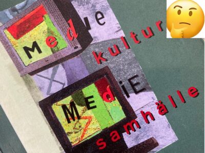 Bild med texten Medie kultur - Medis samhälle och en emoj med tänkande gul gubbe